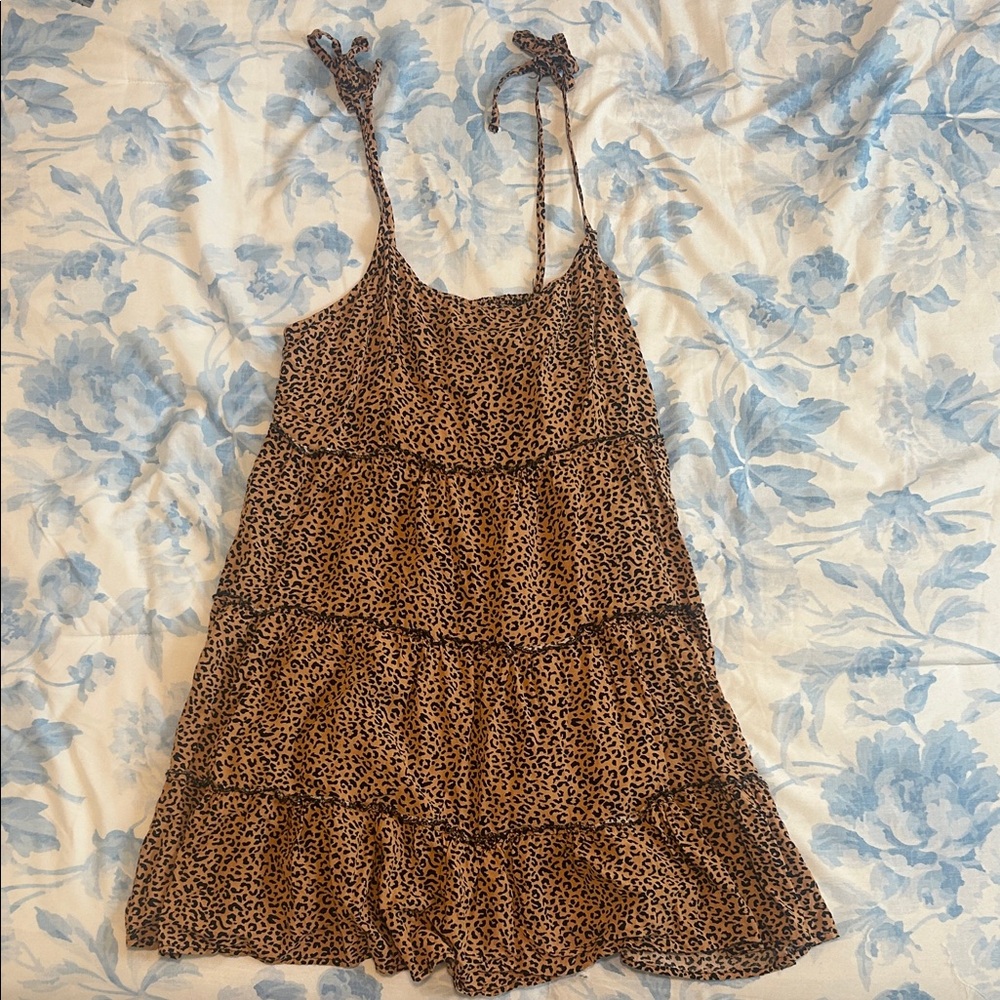 Leopard Print Tiered Dress